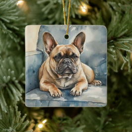 Französische Bulldogge Keramikornament