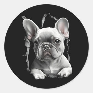 Französische Bulldogge Kinderkleidung Frenchie Vat Runder Aufkleber