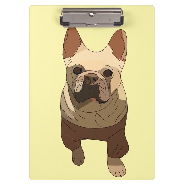 Französische Bulldogge Klemmbrett (Vorderseite)