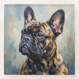 Französische Bulldogge Kunst Untersetzer
