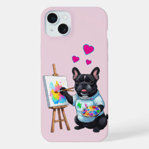 Französische Bulldogge Künstler French Bulldog iPhone 15 Plus Hülle