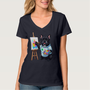 Französische Bulldogge Künstler French Bulldog T-Shirt