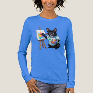 Französische Bulldogge Künstler French Bulldog Tri-Blend Shirt