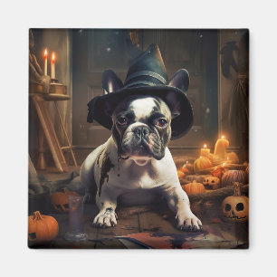 Französische Bulldogge Kürbisse Halloween Gruselig Magnet