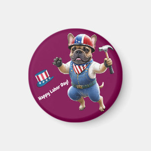 Französische Bulldogge Labor Day French Bulldog Magnet