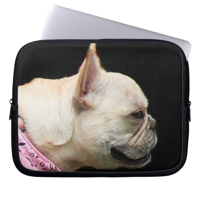 Französische Bulldogge Laptopschutzhülle (Vorderseite)