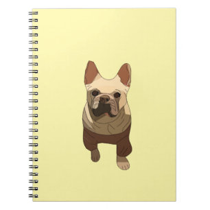 Französische Bulldogge, Lavendel Lila Notizblock