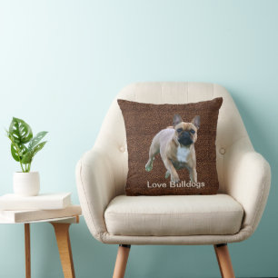 Französische Bulldogge Leopard French Bulldog Kissen