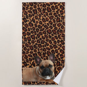 französische Bulldogge Leoprint French Bulldog Strandtuch