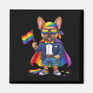 Französische Bulldogge Lgbt Regenbogen Lesbisch Sc Magnet