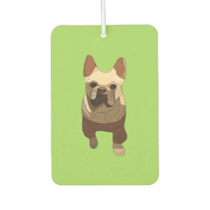 Französische Bulldogge, Limettengrün Autolufterfrischer