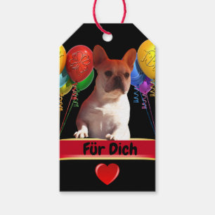 Französische Bulldogge Luftballon French Bulldog Geschenkanhänger