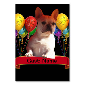 Französische Bulldogge Luftballon French Bulldog Tischnummer
