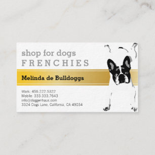 Französische Bulldogge Luxus Visitenkarte