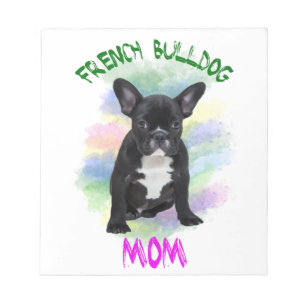 Französische Bulldogge Mama Aquarellmalerei Art Notizblock