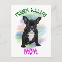 Französische Bulldogge Mama Aquarellmalerei Art