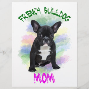 Französische Bulldogge Mama Wasserfarbe Ölmalerei