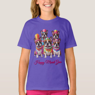 Französische Bulldogge Mardi Gras Französische Bul T-Shirt