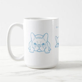Französische Bulldogge Minimalistische Linienkunst Kaffeetasse