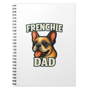 Französische Bulldogge mit FRENCHIE-VATERText für Notizblock