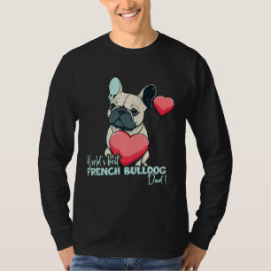 Französische Bulldogge mit Herzballon Weltbester P T-Shirt