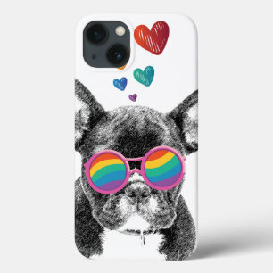 Französische Bulldogge mit Herzen Valentinstag Case-Mate iPhone Hülle