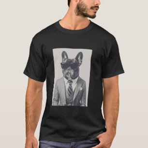 Französische Bulldogge mit Sonnenbrille Lustiger H T-Shirt