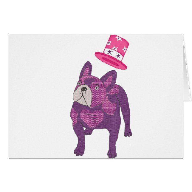 Französische Bulldogge mit Zylinder (Vorderseite (Horizontal))