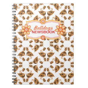Französische-Bulldogge-Muster Notizblock