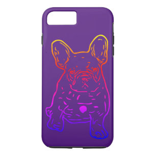 Französische Bulldogge Neon Herz French Bulldog Case-Mate iPhone Hülle