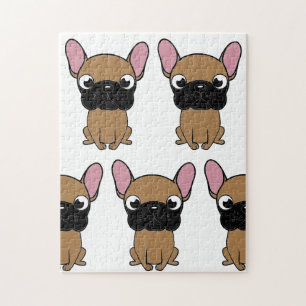 französische Bulldogge neue Cartoon kawaii Rehkitz Puzzle