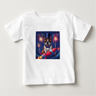 Französische Bulldogge Neujahr French Bulldog Baby T-shirt