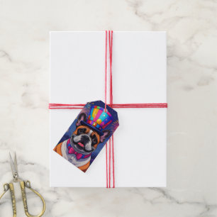 Französische Bulldogge Neujahr French Bulldog Geschenkanhänger