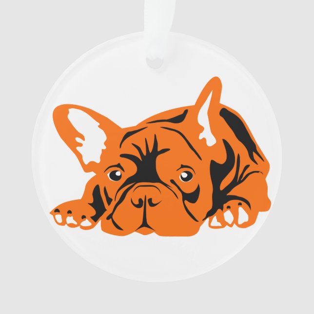 Französische Bulldogge Ornament (Vorderseite)