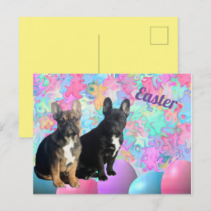 französische Bulldogge Ostern French Bulldog  Postkarte