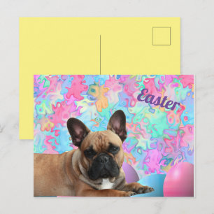 französische Bulldogge Ostern French Bulldog  Postkarte