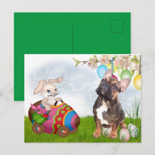 französische Bulldogge Ostern French Bulldog Postkarte
