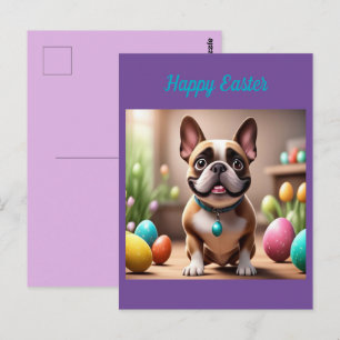 Französische Bulldogge Ostern French Bulldog Postkarte