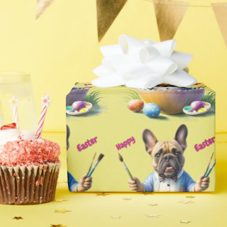 Französische Bulldogge  Ostern Geschenkpapier