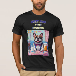 Französische Bulldogge Papa Vatertag T-Shirt
