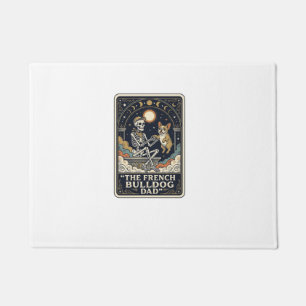 Französische Bulldogge Papa Vintage Skelett Tarot Fußmatte