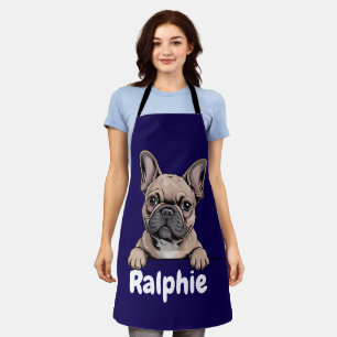 Französische Bulldogge Personalisierter Hunde Name Schürze