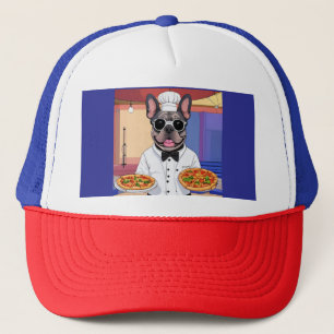 Französische Bulldogge Pizza Vatertag Bulldog Truckerkappe