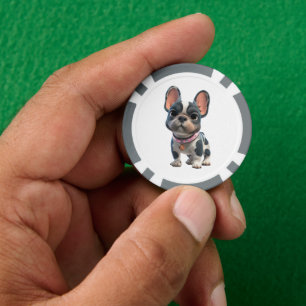 Französische Bulldogge  Pokerchips