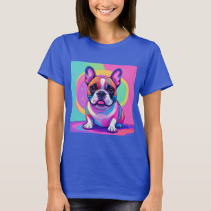Französische Bulldogge Popart French Bulldog T-Shirt