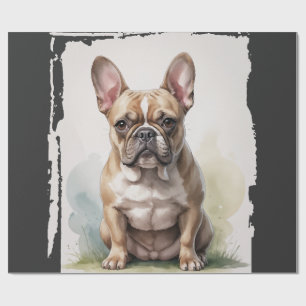 Französische Bulldogge Porträt Geschenkpapier