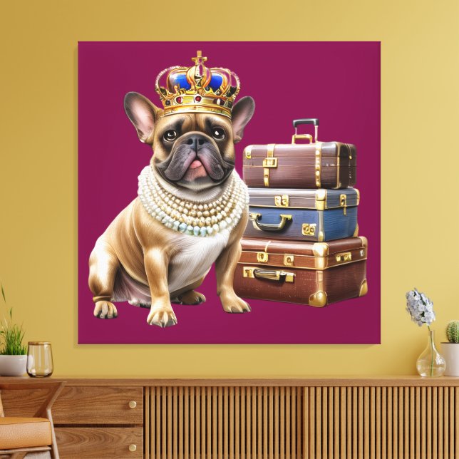 Französische Bulldogge Princess French Bulldog Leinwanddruck (Insitu (Wohnzimmer))