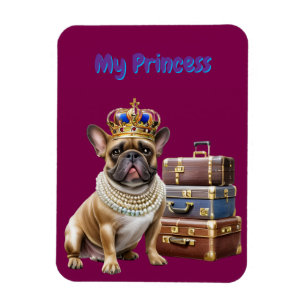 Französische Bulldogge Princess French Bulldog Magnet