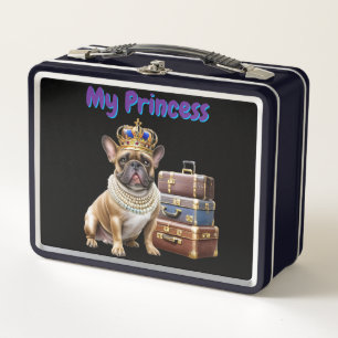 Französische Bulldogge Princess French Bulldog Metall Brotdose