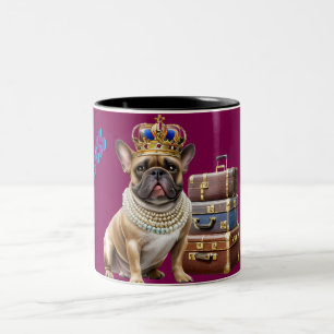 Französische Bulldogge Princess French Bulldog Zweifarbige Tasse